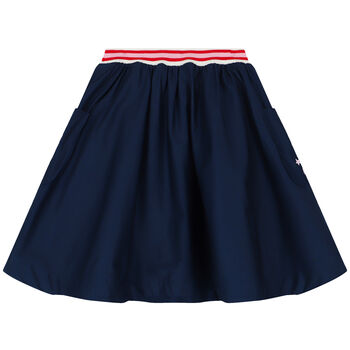 Girls Navy Blue Varsity Logo Skirt